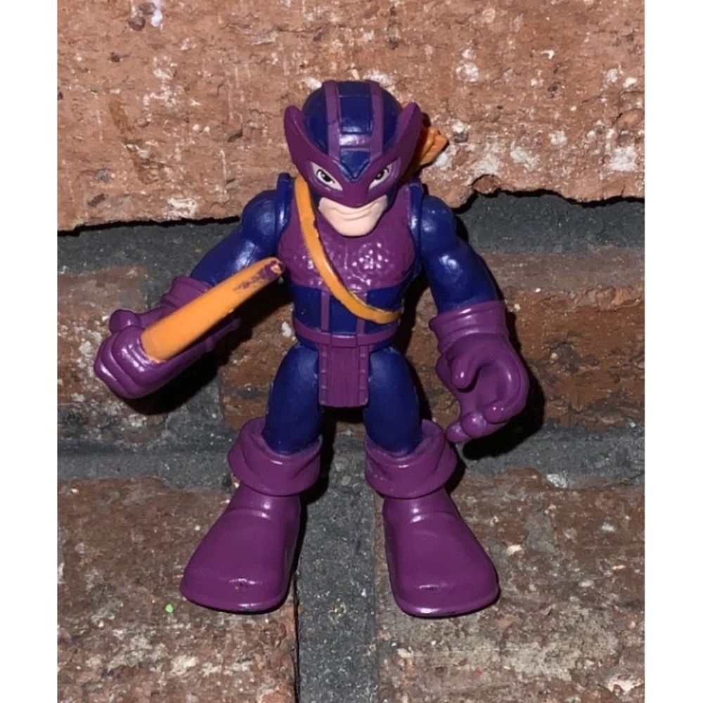 Playskool Heroes Marvel Super Hero Adventures Hawkeye Purple Action Figure Bow